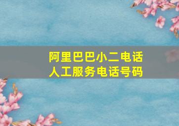 阿里巴巴小二电话人工服务电话号码