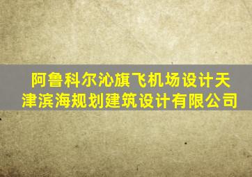 阿鲁科尔沁旗飞机场设计天津滨海规划建筑设计有限公司