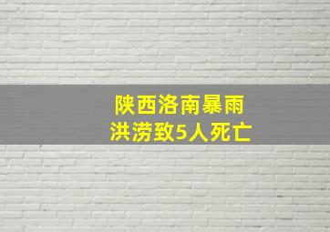 陕西洛南暴雨洪涝致5人死亡