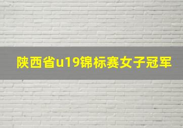 陕西省u19锦标赛女子冠军