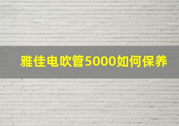 雅佳电吹管5000如何保养