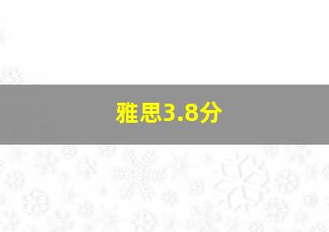 雅思3.8分