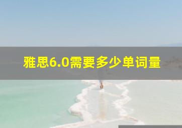 雅思6.0需要多少单词量