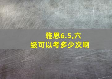 雅思6.5,六级可以考多少次啊