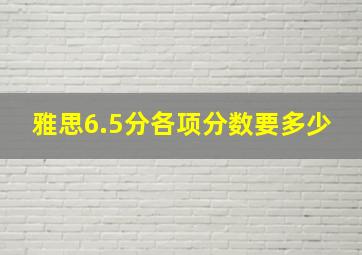 雅思6.5分各项分数要多少