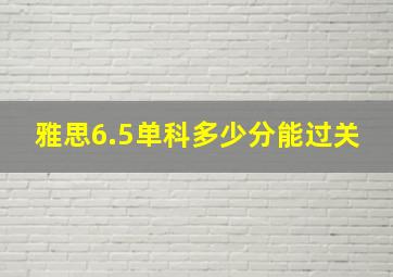 雅思6.5单科多少分能过关