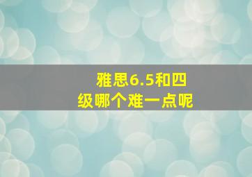 雅思6.5和四级哪个难一点呢