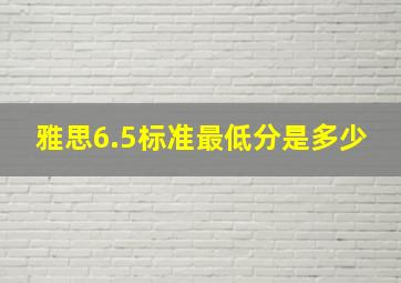 雅思6.5标准最低分是多少