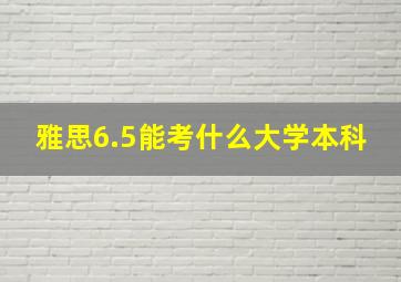 雅思6.5能考什么大学本科