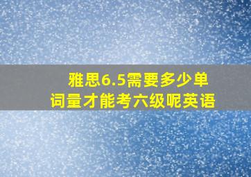 雅思6.5需要多少单词量才能考六级呢英语