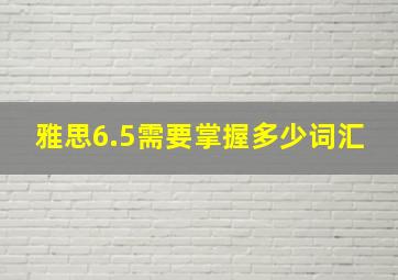 雅思6.5需要掌握多少词汇