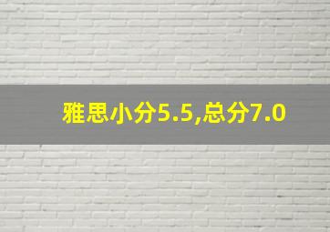 雅思小分5.5,总分7.0