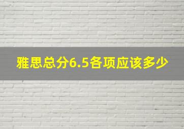 雅思总分6.5各项应该多少