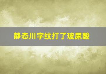 静态川字纹打了玻尿酸