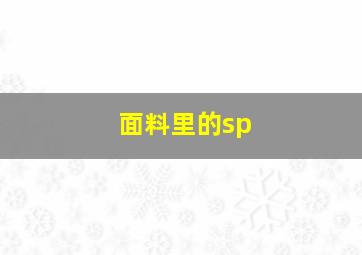 面料里的sp