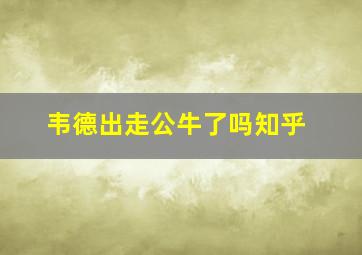 韦德出走公牛了吗知乎