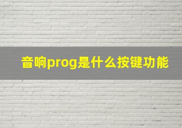 音响prog是什么按键功能