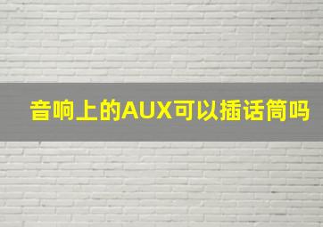 音响上的AUX可以插话筒吗