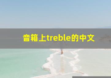 音箱上treble的中文