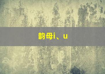 韵母i、u