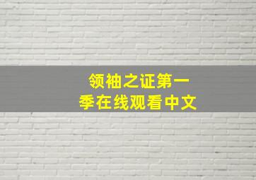 领袖之证第一季在线观看中文