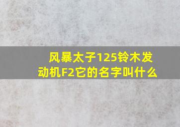 风暴太子125铃木发动机F2它的名字叫什么