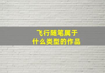 飞行随笔属于什么类型的作品