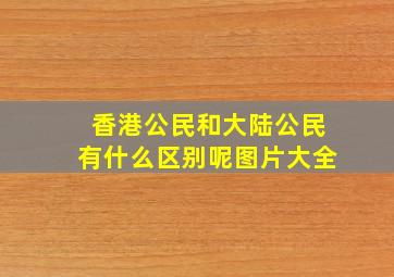 香港公民和大陆公民有什么区别呢图片大全