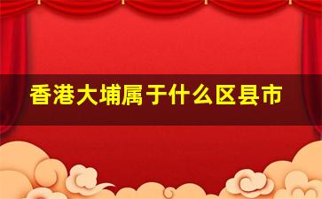 香港大埔属于什么区县市