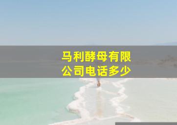 马利酵母有限公司电话多少