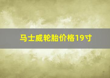 马士威轮胎价格19寸