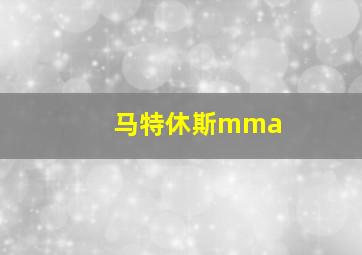 马特休斯mma