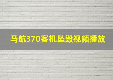 马航370客机坠毁视频播放