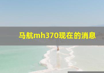 马航mh370现在的消息