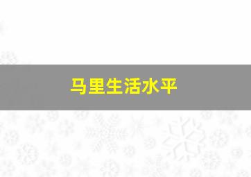 马里生活水平