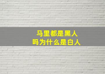 马里都是黑人吗为什么是白人