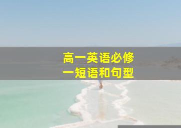 高一英语必修一短语和句型