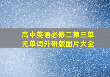 高中英语必修二第三单元单词外研版图片大全