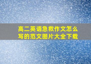 高二英语急救作文怎么写的范文图片大全下载