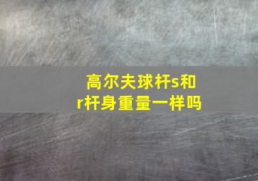 高尔夫球杆s和r杆身重量一样吗