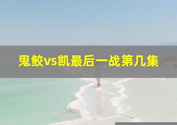 鬼鲛vs凯最后一战第几集