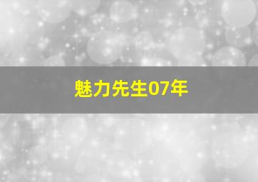 魅力先生07年