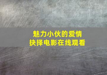 魅力小伙的爱情抉择电影在线观看