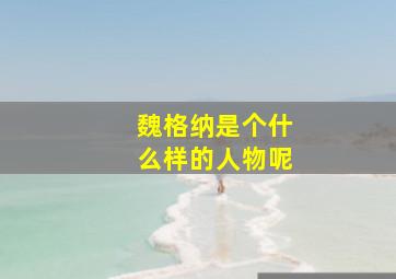 魏格纳是个什么样的人物呢