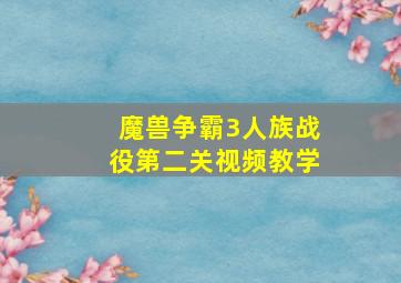 魔兽争霸3人族战役第二关视频教学