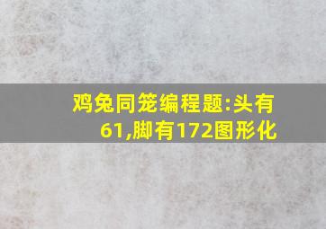 鸡兔同笼编程题:头有61,脚有172图形化