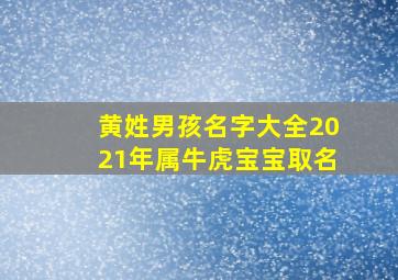 黄姓男孩名字大全2021年属牛虎宝宝取名