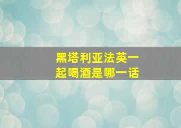 黑塔利亚法英一起喝酒是哪一话