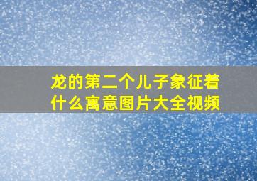 龙的第二个儿子象征着什么寓意图片大全视频